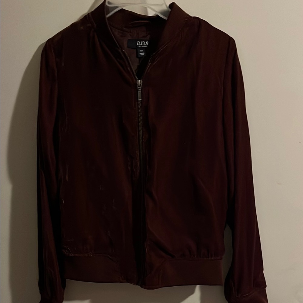 a.n.a Rich Brown Zip-Up Jacket